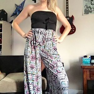 Psychedelic Strapless Jumpsuit